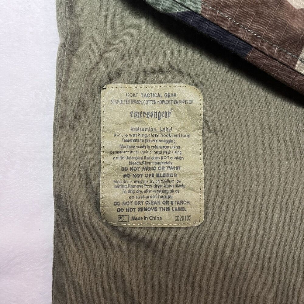 EmersonGear Mens XL Woodland Camo Tactical Combat Shirt 1/4 Zip Airsoft Milsim - Picture 7 of 13